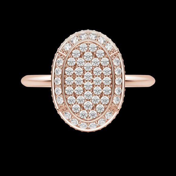 Oval Pavé Ring - Picture 9 of 9